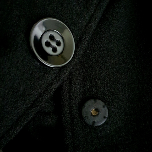 David Lawrence Merino Wool Women's Black Coat with Pockets Size 14 - Picture 4 of 6